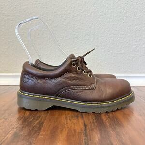 DR. MARTENS Boston Shoes Brown Leather Lace Up Oxford Preppy